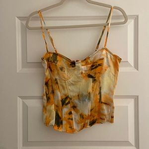 Orange Tie Dyed Corset and skirt set